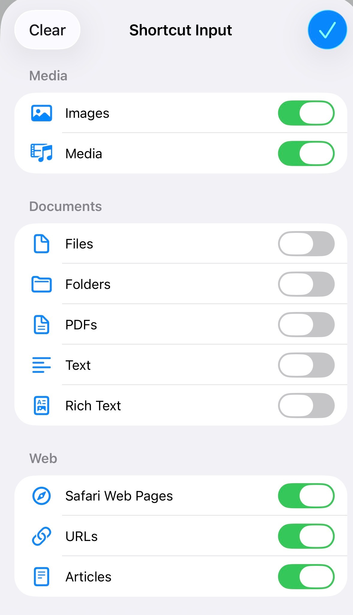 Filtering the input