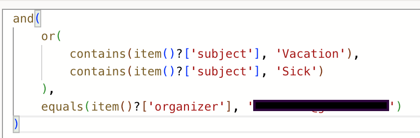 The event filter